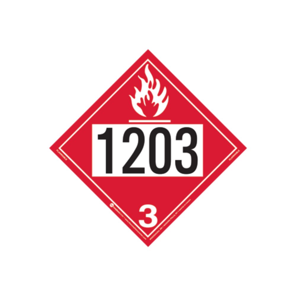 Safehouse Signs DOT Placard Double Sided 1993/1203 PL, Color: Red