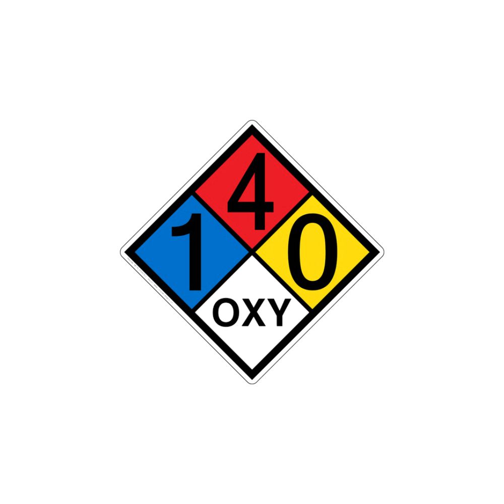 DNR-NFPA Diamond Vinyl 140-OXY, Size: NFPA Diamond Vinyl 140 / 10" x 10"