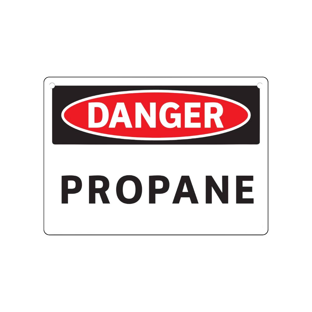 Danger Propane, Color: Plastic, Size: 10"X14"