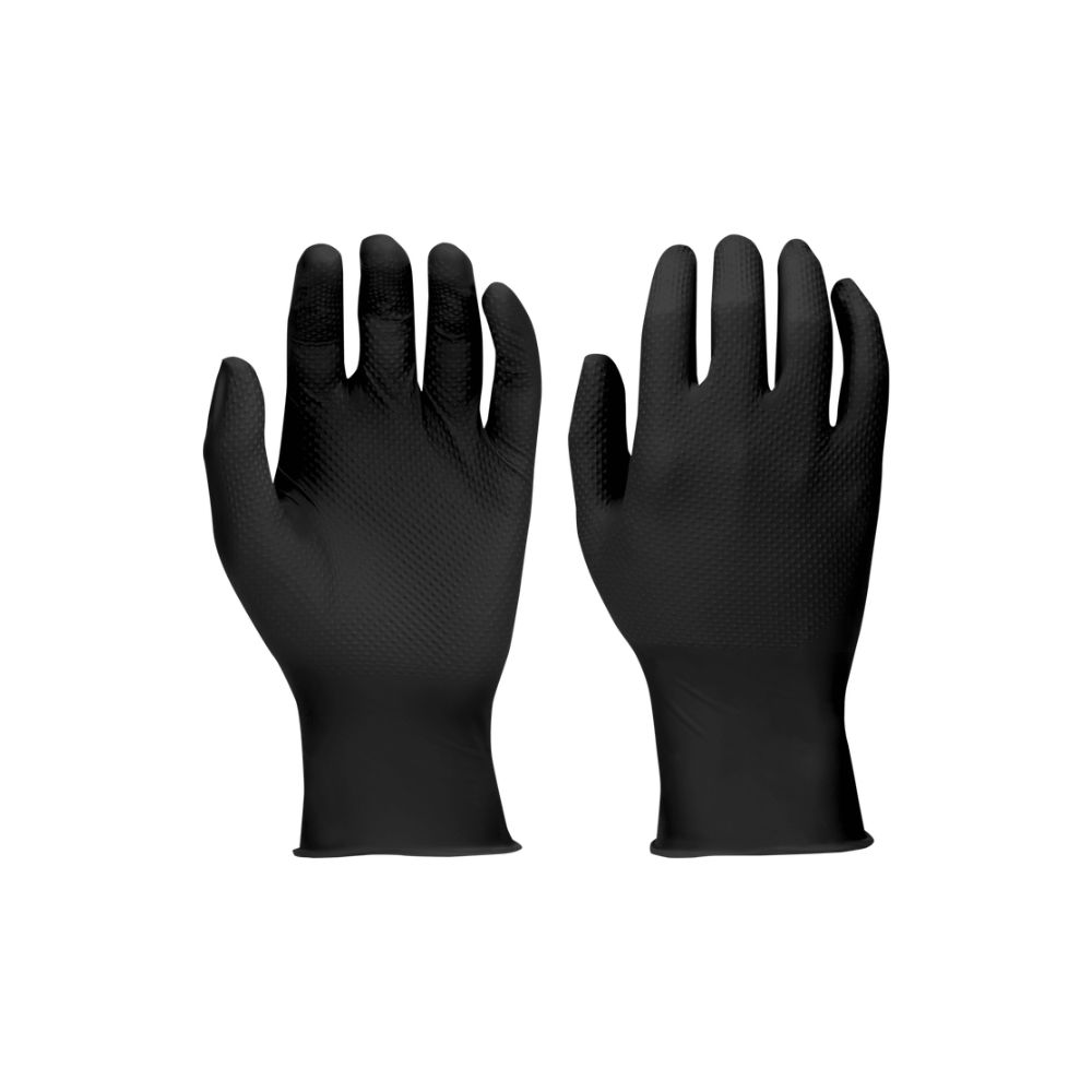 Iron Wear Nitrile Gloves 8 Mil, Color: Black, Size: M