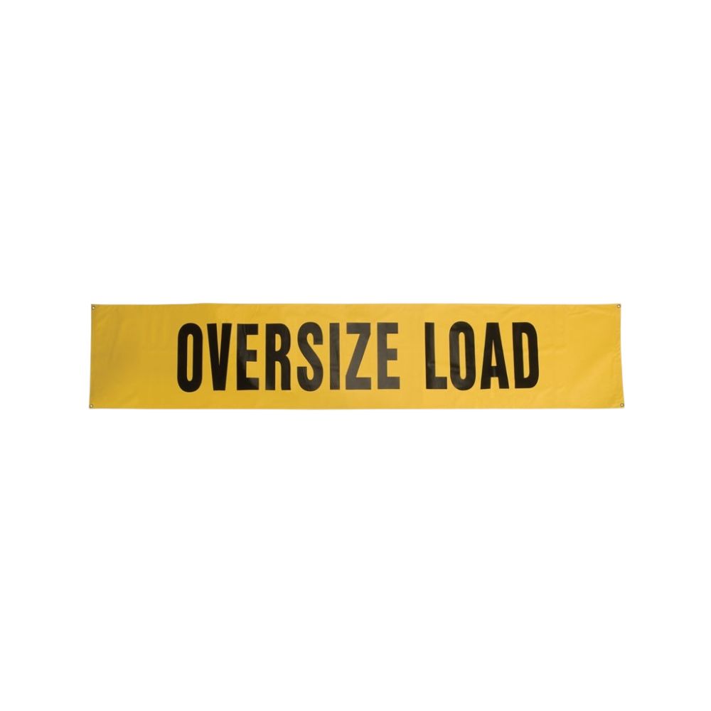 Safety Flag Banners, Material: Mesh, Size: 18"X84", Style: Oversize Load