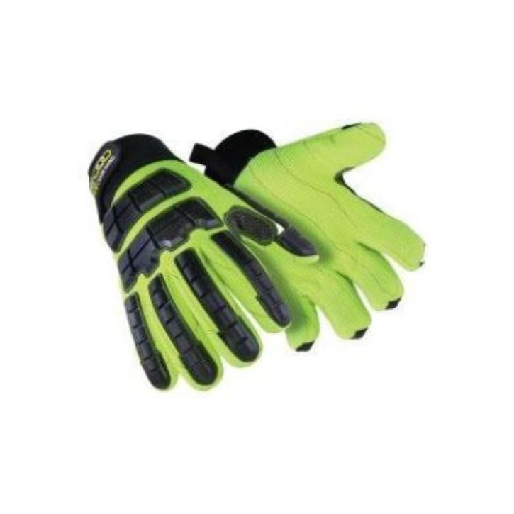 Hexarmor Cotton Palm DC (Cut 2, Impact 1, Puncture 2), ASNI Impact Rating: Impact 1, Color: Green, Size: M