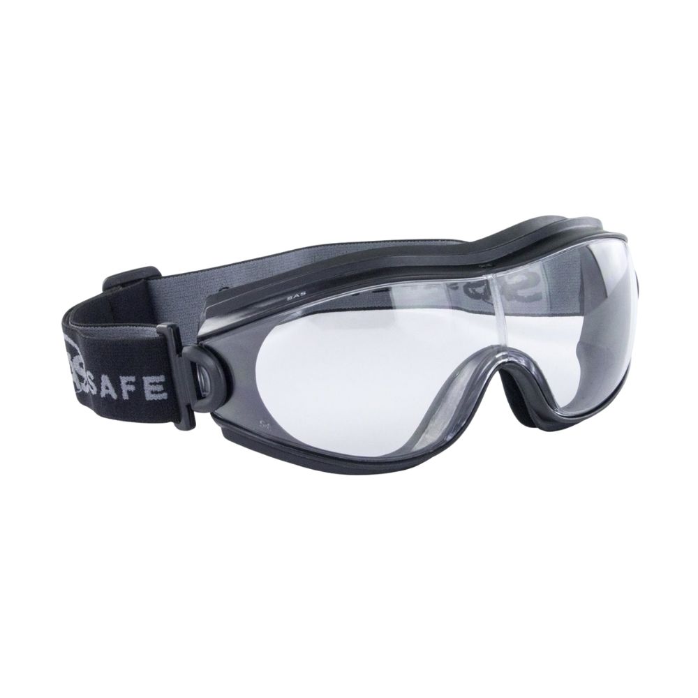 SAS ZION X Safety Goggles-DC, Color of Lens/Frame: Clear/Black