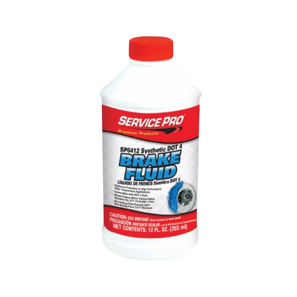 Service Pro Brake Fluid DOT4, Size: 12oz/Single