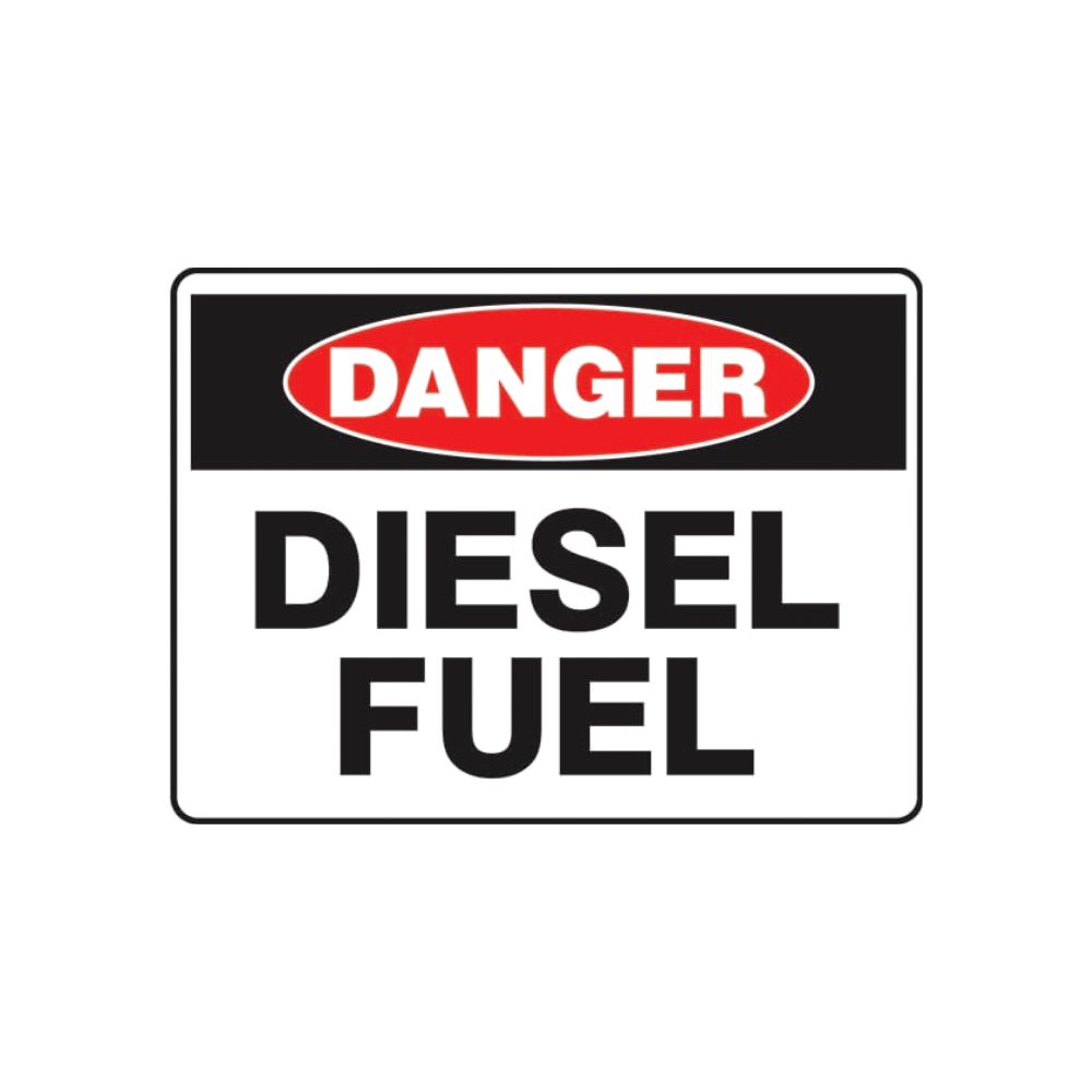 Danger Diesel Fuel, Color: Aluminum, Size: 7x10