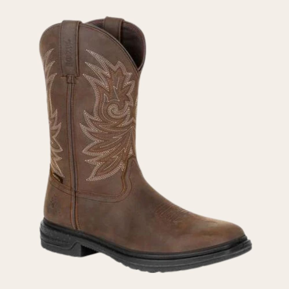 Rocky Boot 11" WorkSmart Composite Toe Waterproof Western Boot-DC, Diameter: M, Size: 7
