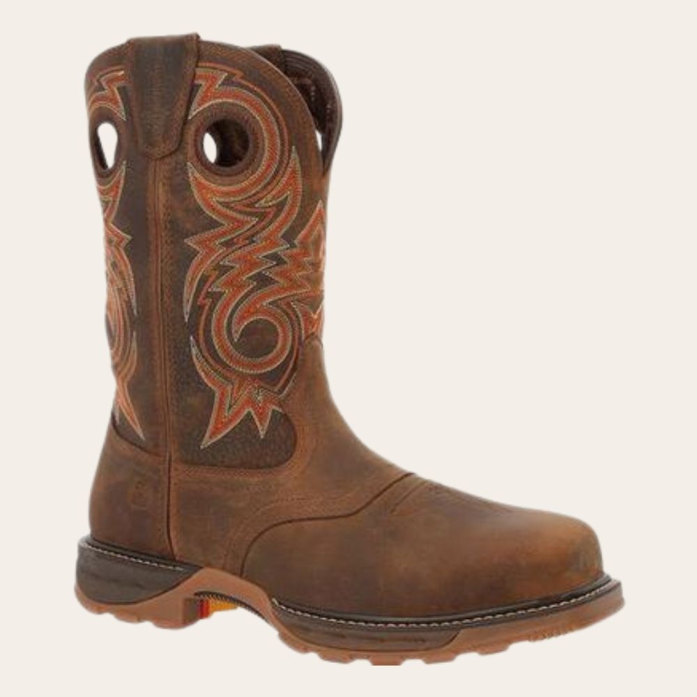 Durango Maverick XP Composite Toe Waterproof Brown Western Work Boot, Length: M, Size: 7