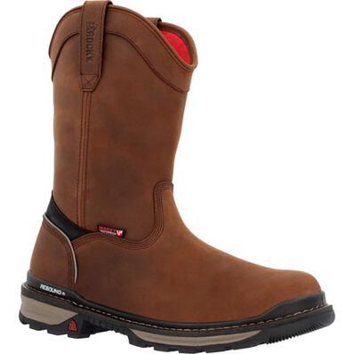 Rocky Rams Horn Crazy Horse Waterproof Composite Toe Work Boot-DC, Diameter: M, Size: 7