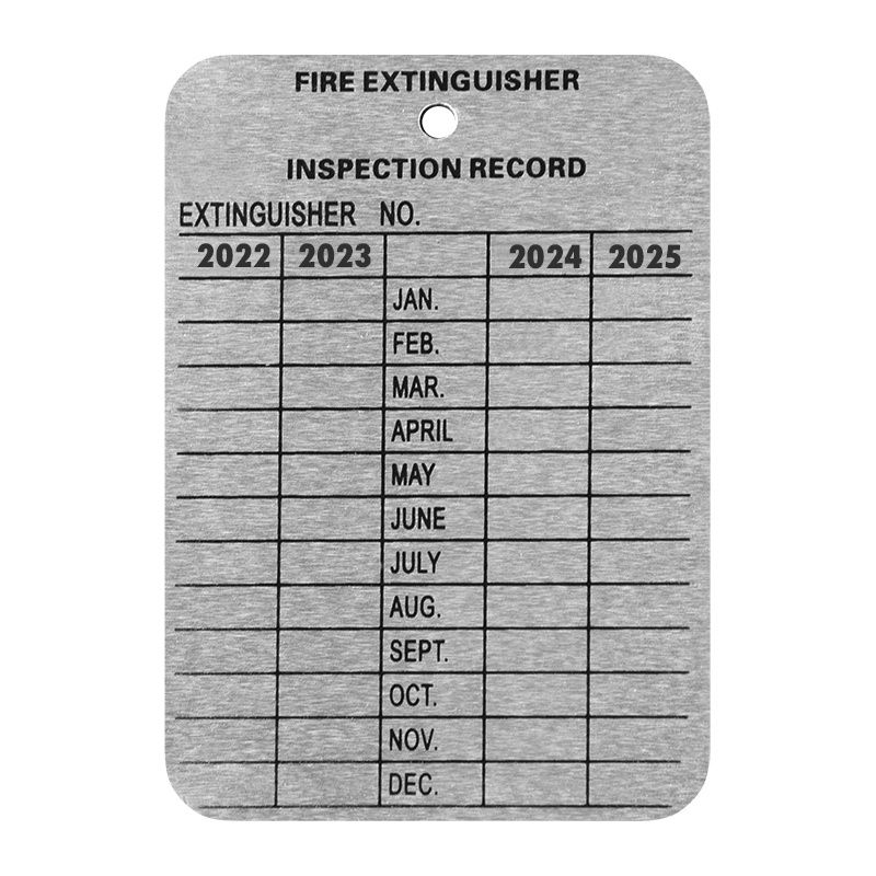 4 Year Inspection Metal Tag, Quantity: Single