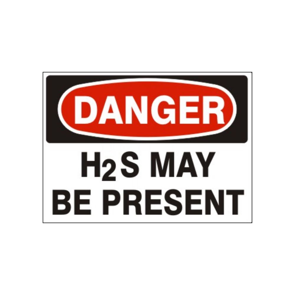 Danger H2S May Be Present, Color: AV, Size: 10 x 14
