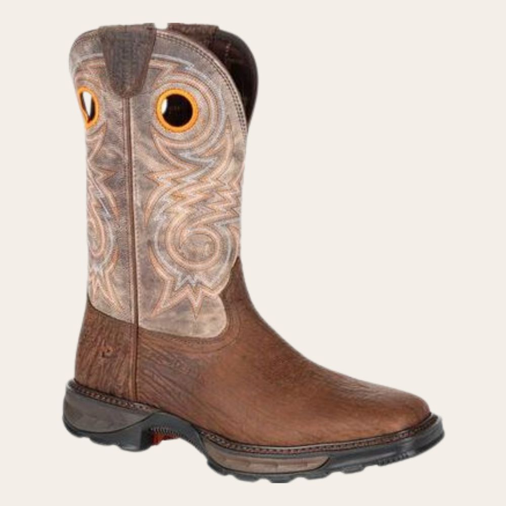 Durango Maverick XP Bay Brown &amp; Steel Cut Oat Composite Toe Western Work Boot, Diameter: M, Size: 7