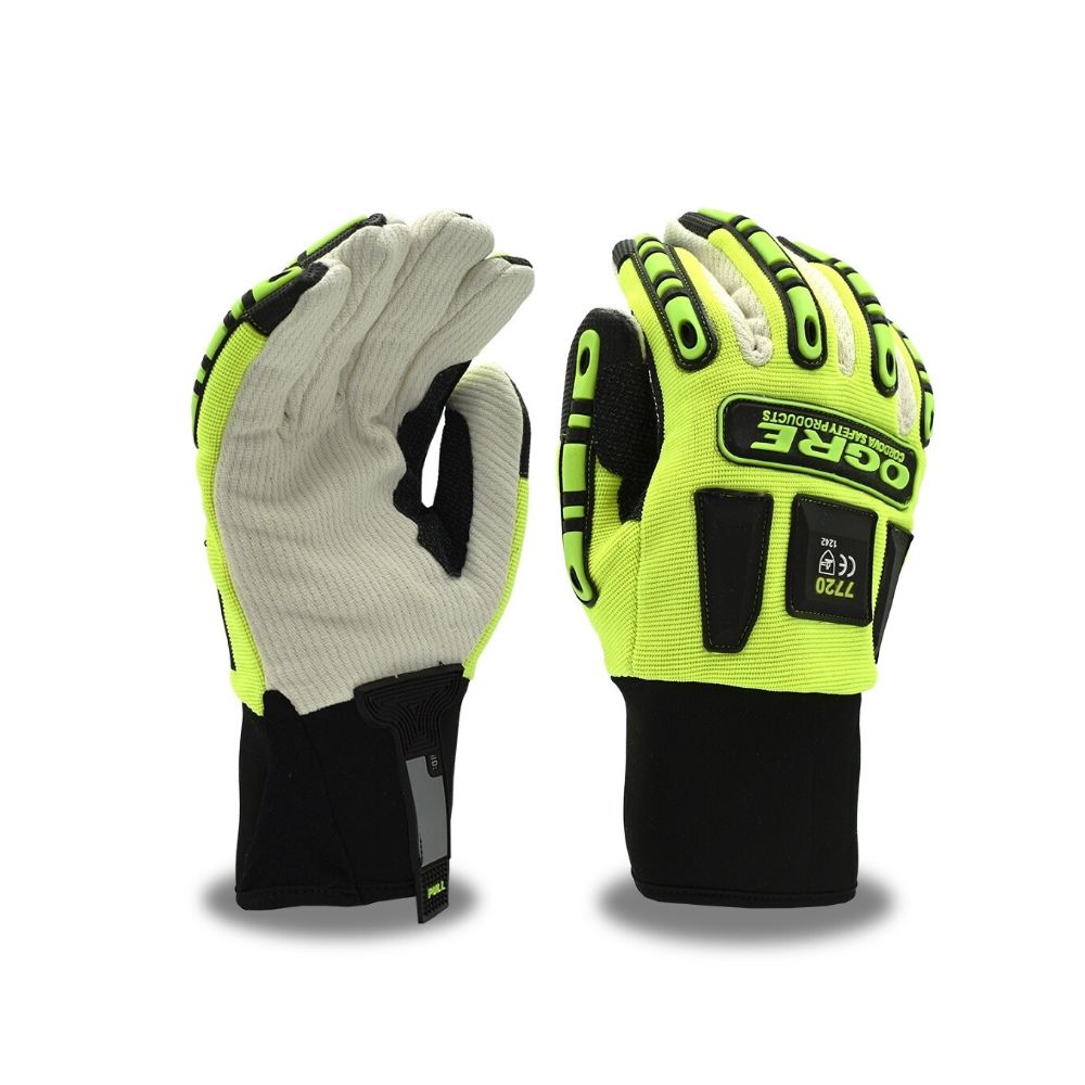 Orge 7720 Canvas Palm Impact Glove (Impact 1)-DNR, ASNI Impact Rating: Impact 1, Quantity: Pair, Size: M