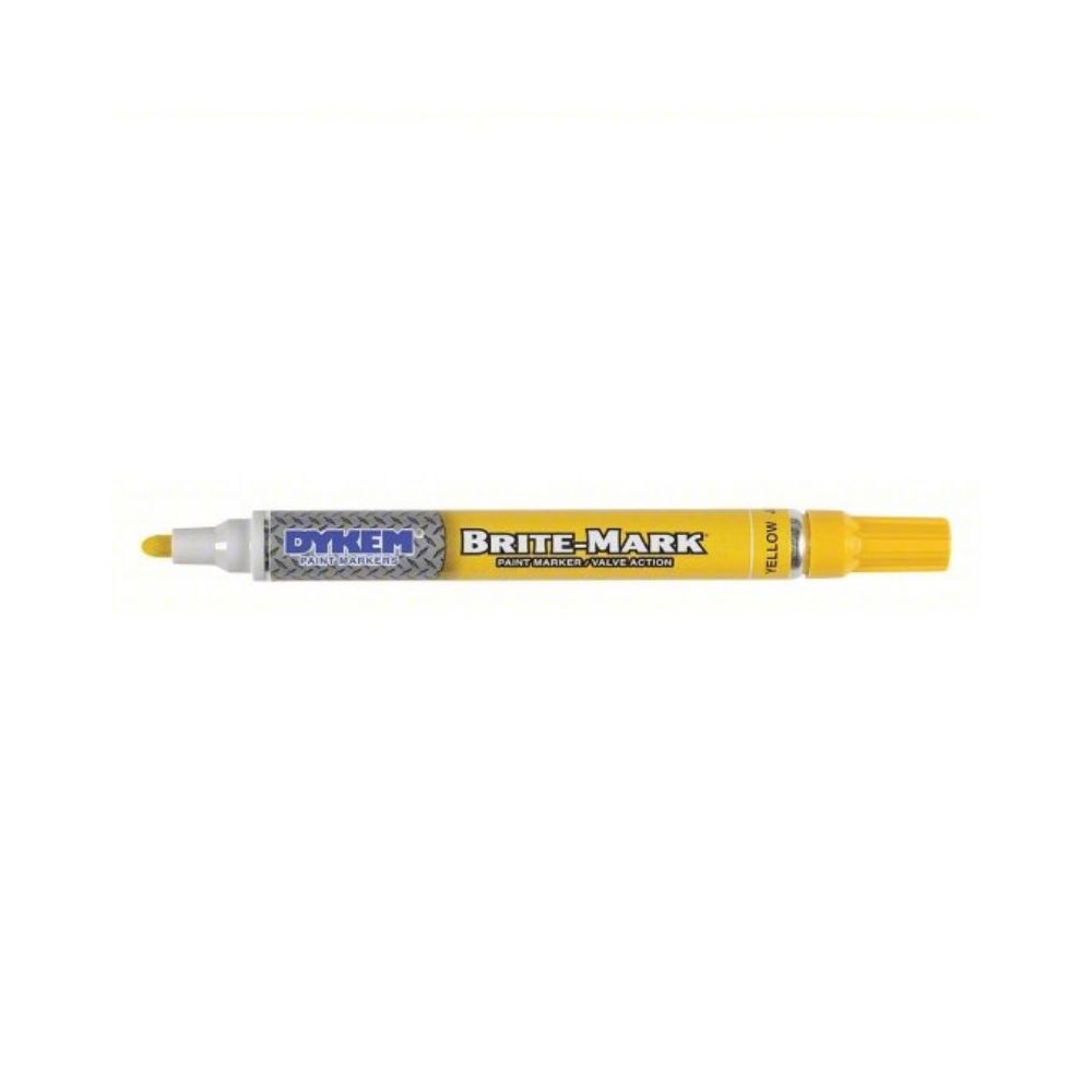 Dykem Brite-Mark Medium Paint Marker, Color: Yellow
