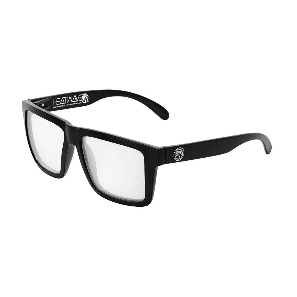Heat Wave XL Vise Clear Lens Black Frame, Color: Clear Lens, Size: XL