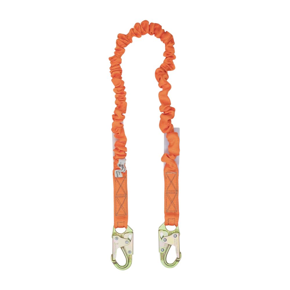 Malta Dynamics 4.5'-6' Single Leg Stretch Internal Shock Absorbing Lanyard, Product: Snap Hook/Snap Hook, Size: 4.5'-6'
