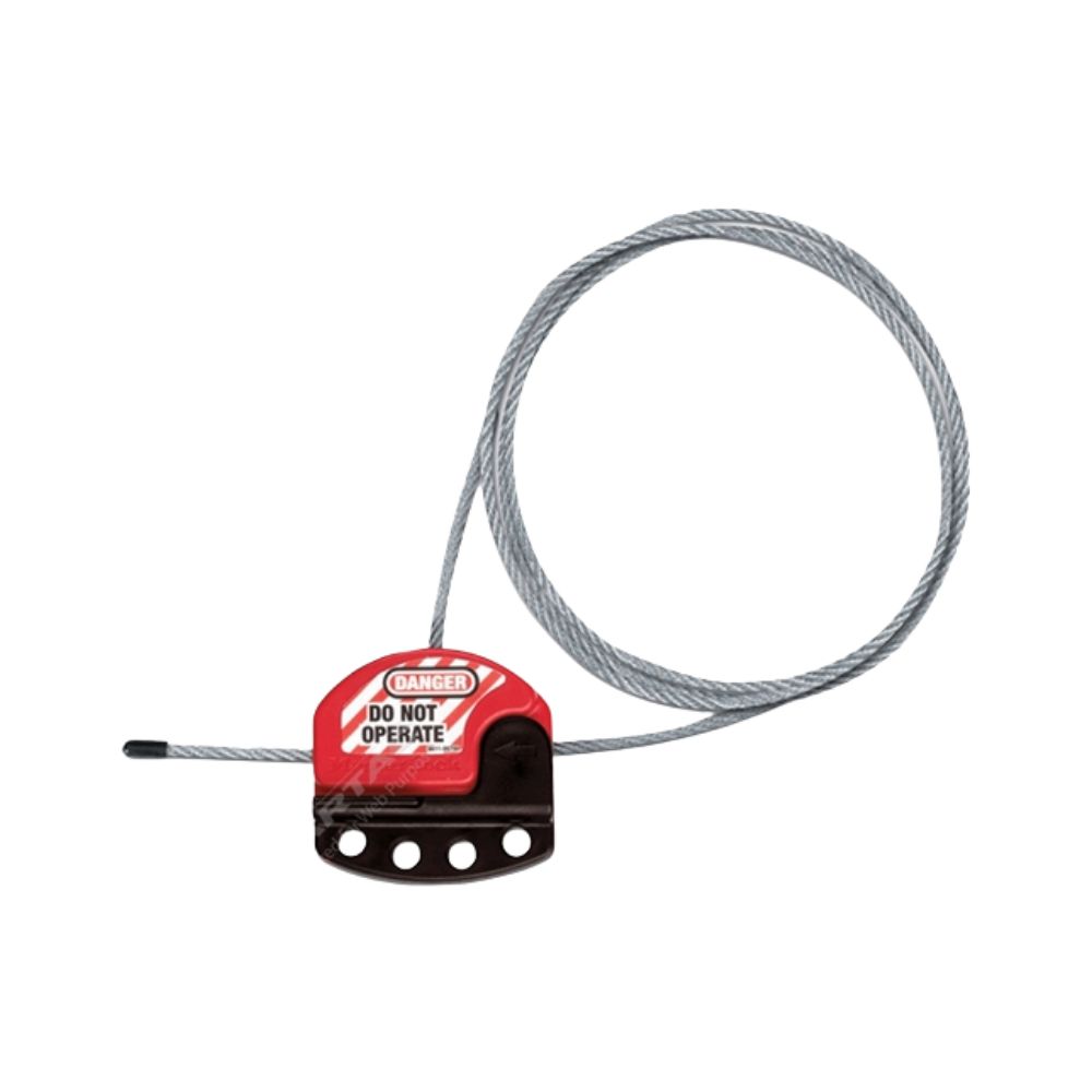 Master Lock Cable Lockout Adjustable, Color: Red, Size: 3'