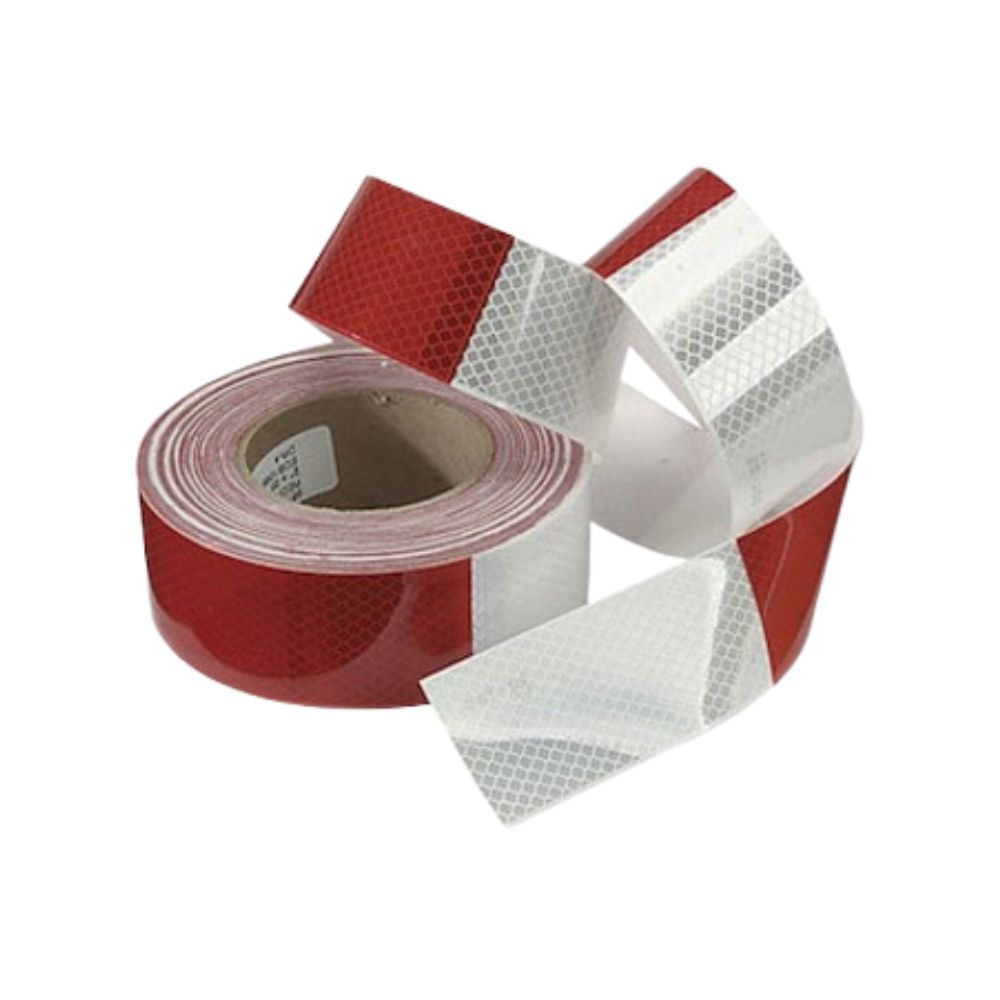 Seven Sparta DOT-C2 RD/WH Tape 2"X100', Color: Red/White, Size: 2"X100'