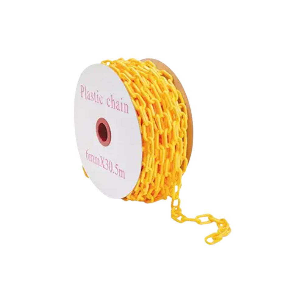 Plastic Chain Yellow, Color: Yellow 100'