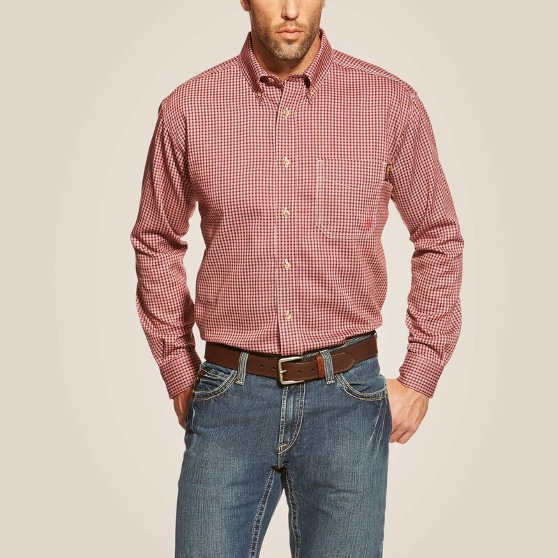 Ariat Men's FR Wine Bell Work Shirt, Size: S