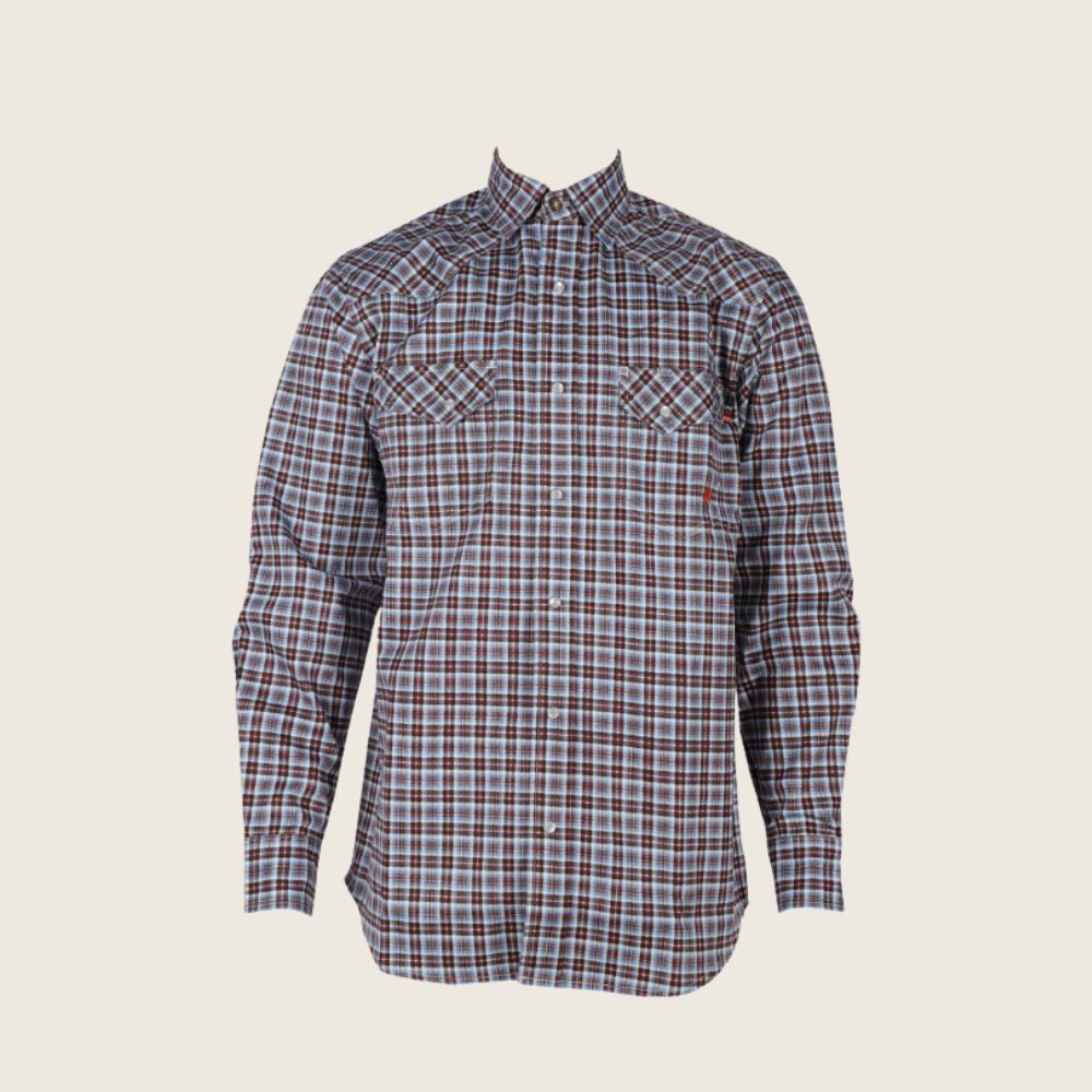 Forge Men's FR MFRPLD-244 Plaid Shirt, Size: S, Style: Snap