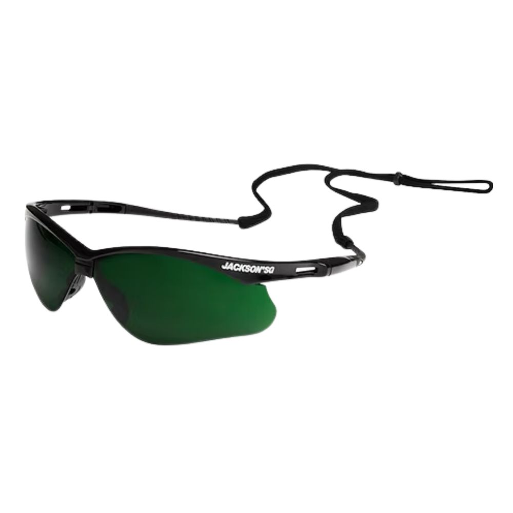 Jackson SG Safety Glass, Color/Style: IRUV 5.0/Green/Black, Size: Single
