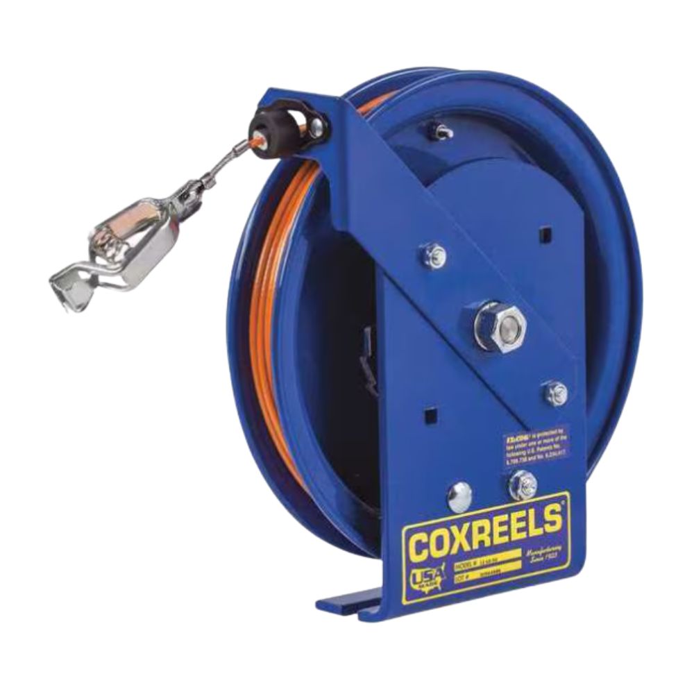 Coxreels Grounding Cable Reel, 50 ft., Spring Return, Size: 50'
