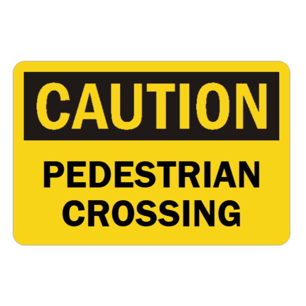 Caution Pedestrian Crossing, Color: AL, Size: 7"X10"