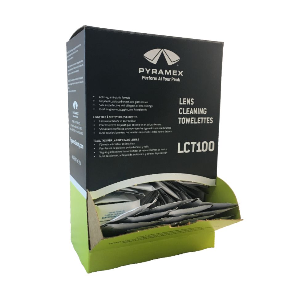 Pyramex Lens Cleaning Towelettes, Product: Box, Quantity: Single