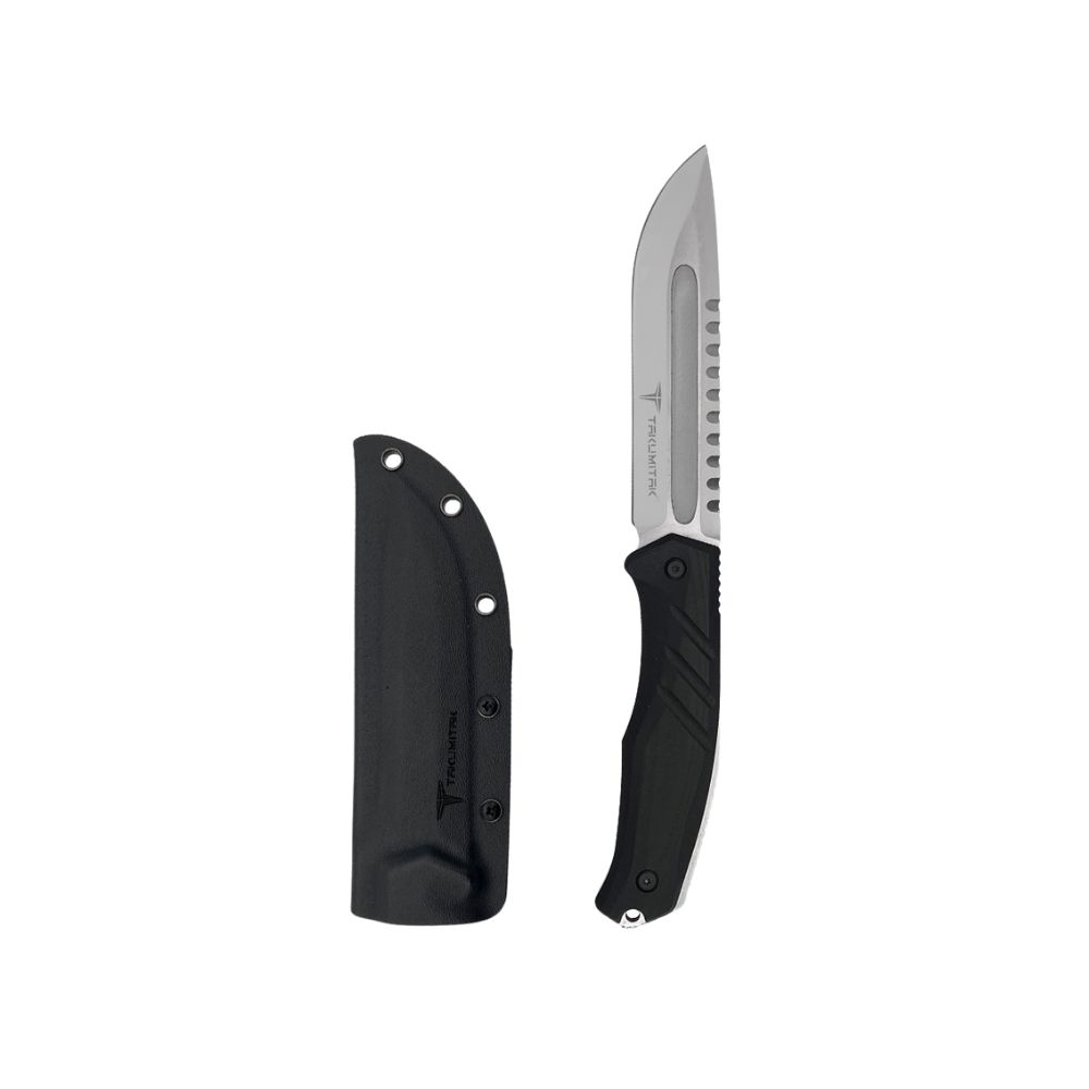 Takumitak 11" Fixed Blade Knife, Color/Length: Silver, Model: Exit Point