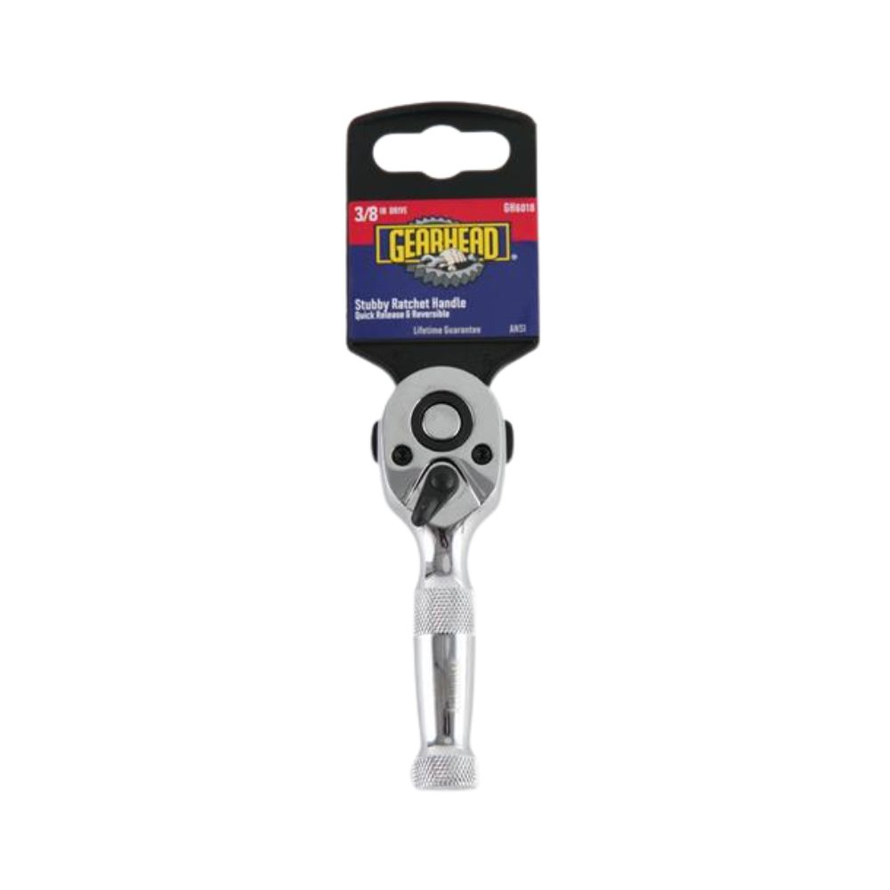 Gearhead Stubby Quick Release Ratchet Handle, Size: 3/8"