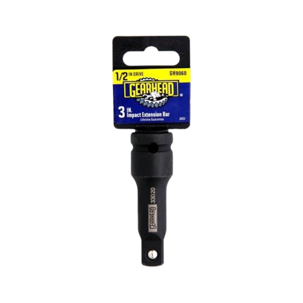 Gearhead Impact Extension Bar, Drive: 1/2", Length: 3"