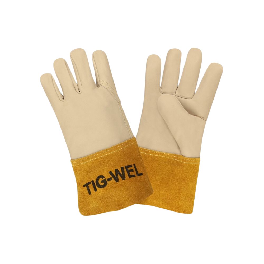 TIG-WEL Side Split Premium Cowhide Welder Glove, Quantity: Pair, Size: S