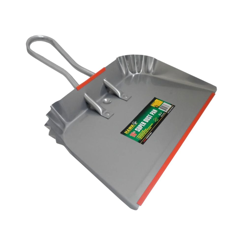 17" Heavy Duty Steel Dust Pan, Color: Silver