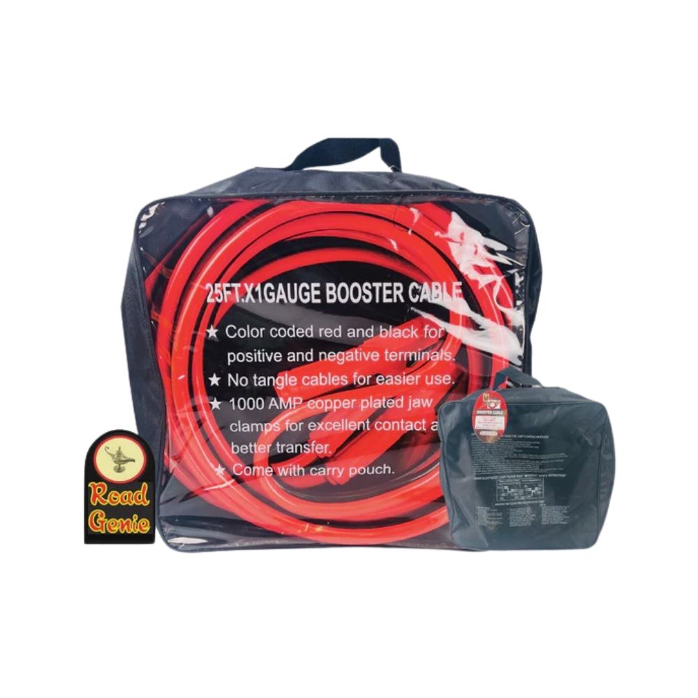 Heavy Duty Solid Copper Booster Jumper Cables, Category: Jumper Cables, Model: 1 Gauge: 25'