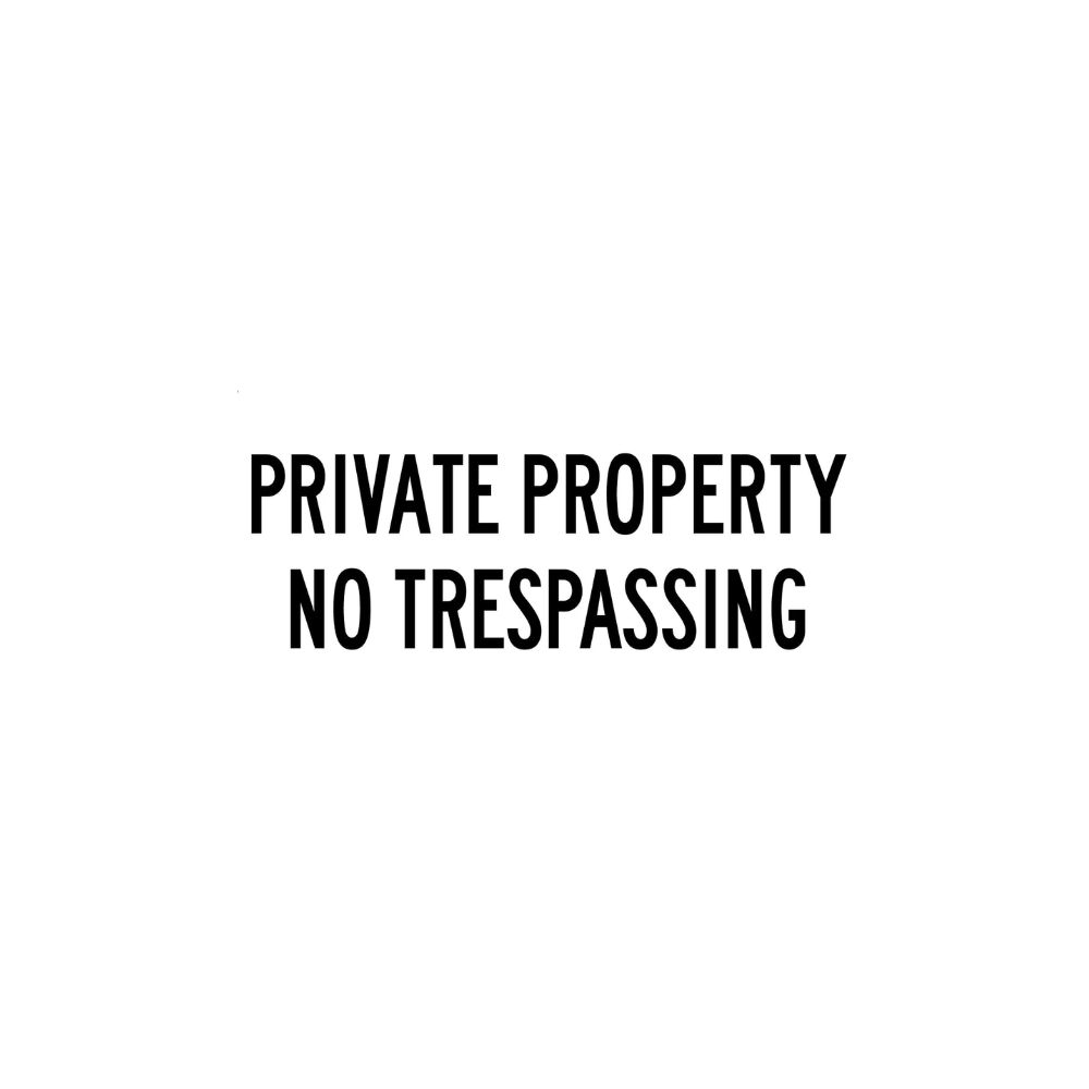 Private Property No Trespassing 7 X 10, Color: Aluminum, Size: 7"X10"