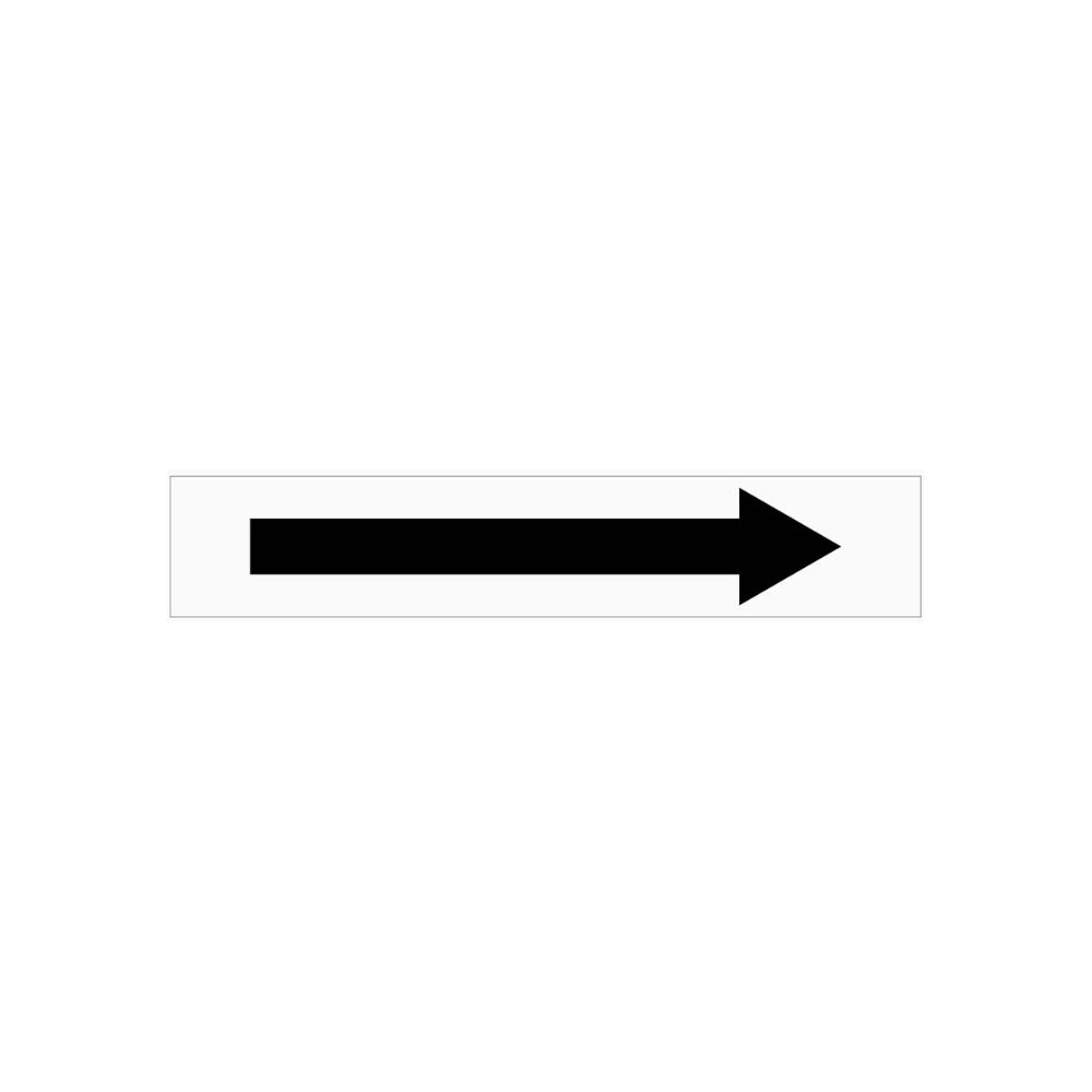 White With Black Arrow-Pipe Marker, Color: AV, Size: 1.125 x 8