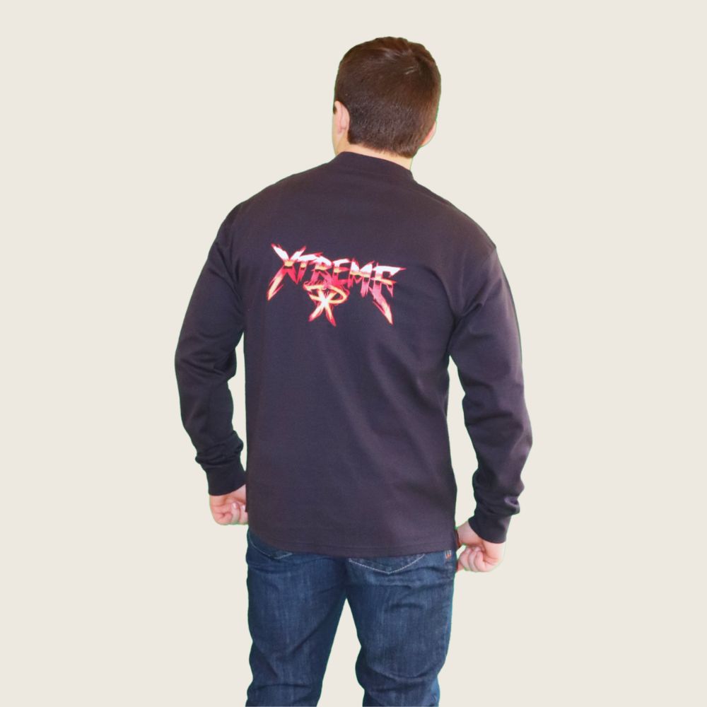 Xtreme FR Henley (Logo on Back), Color: Navy, Size: S, Style: Henley