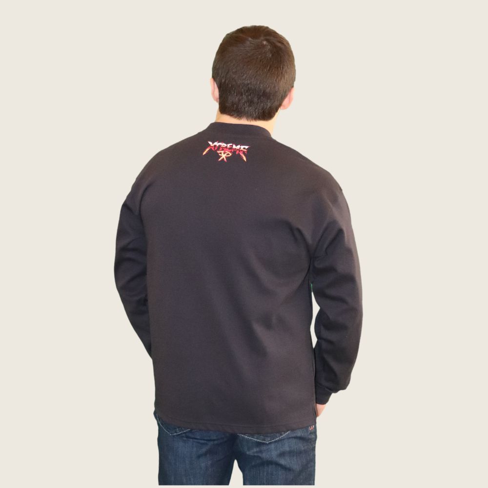 Xtreme FR Henley (Logo on Neck), Color: Navy, Size: S, Style: Henley