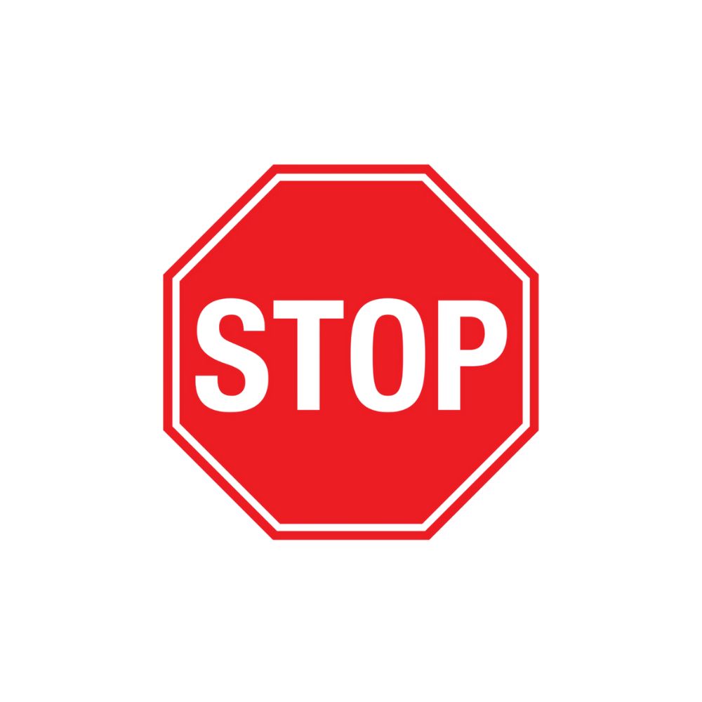 Stop Premium Anti-Slip Floor Decal, Color: Anti-Slip Premium, Size: 17"