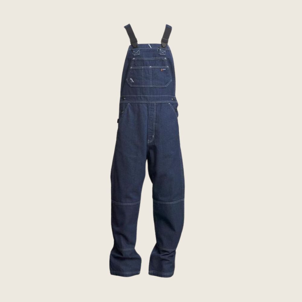Lapco Men's FR Denim Bib Overall, Length: Short, Size: S