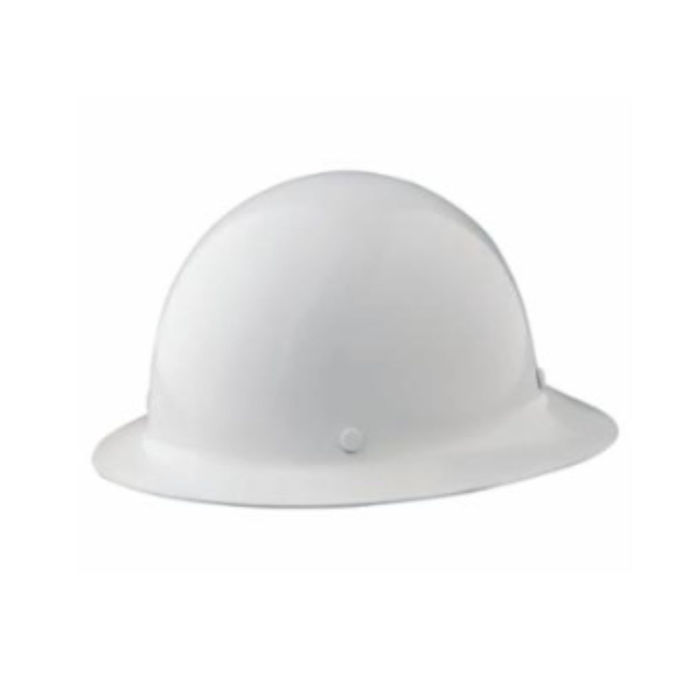 MSA Skullgard Protective Full Brim Hard Hat, White, Color: White