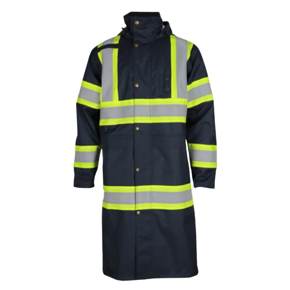 FR Men's Navy Rain Duster, Size: S
