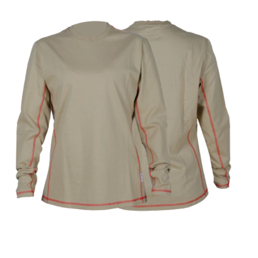 NKE Women FR 6oz Shirt-Khaki, Size: S