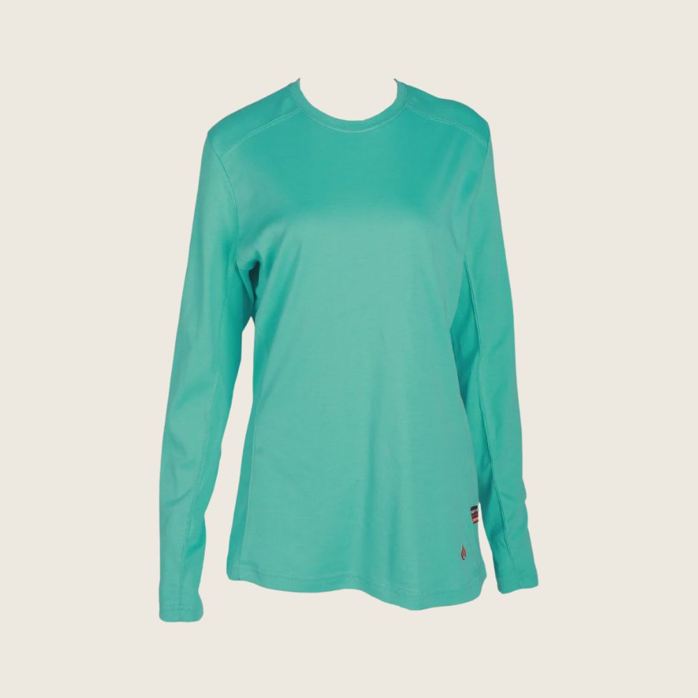 Forge Women's FR Crew Neck Shirt Teal, Color: Teal, Size: S