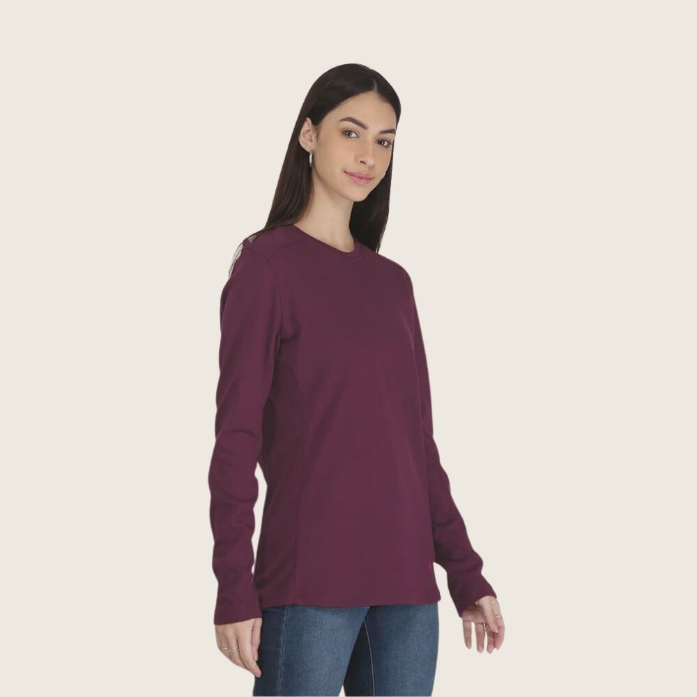 Forge Women's FR Crew Neck Shirt Burgundy, Color: Burgundy, Size: S