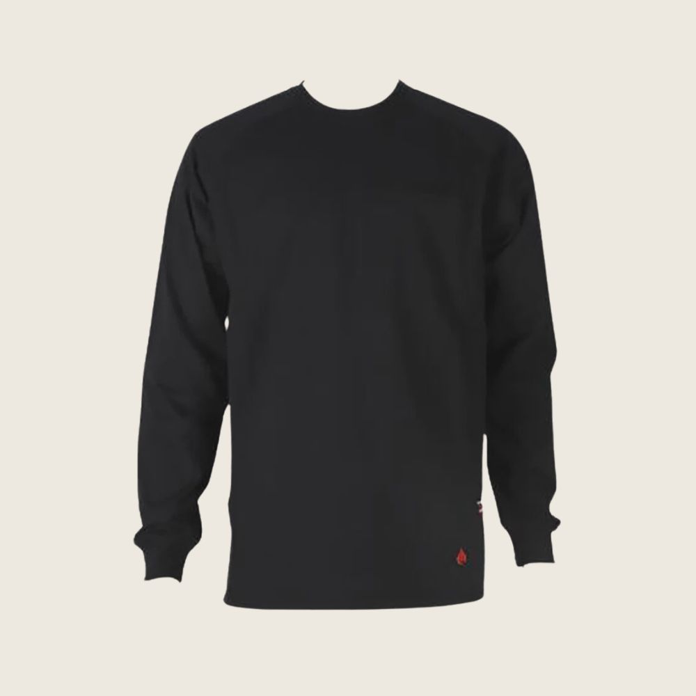 Forge Men's FR Light Weight Crew Neck Shirt Black, Color: Black, Size: S, Style: Crew