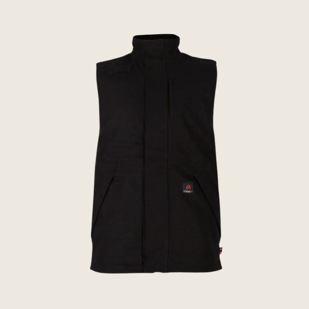 Forge Men's FR Canvas Duck Vest Black, Color: Black, Size: S