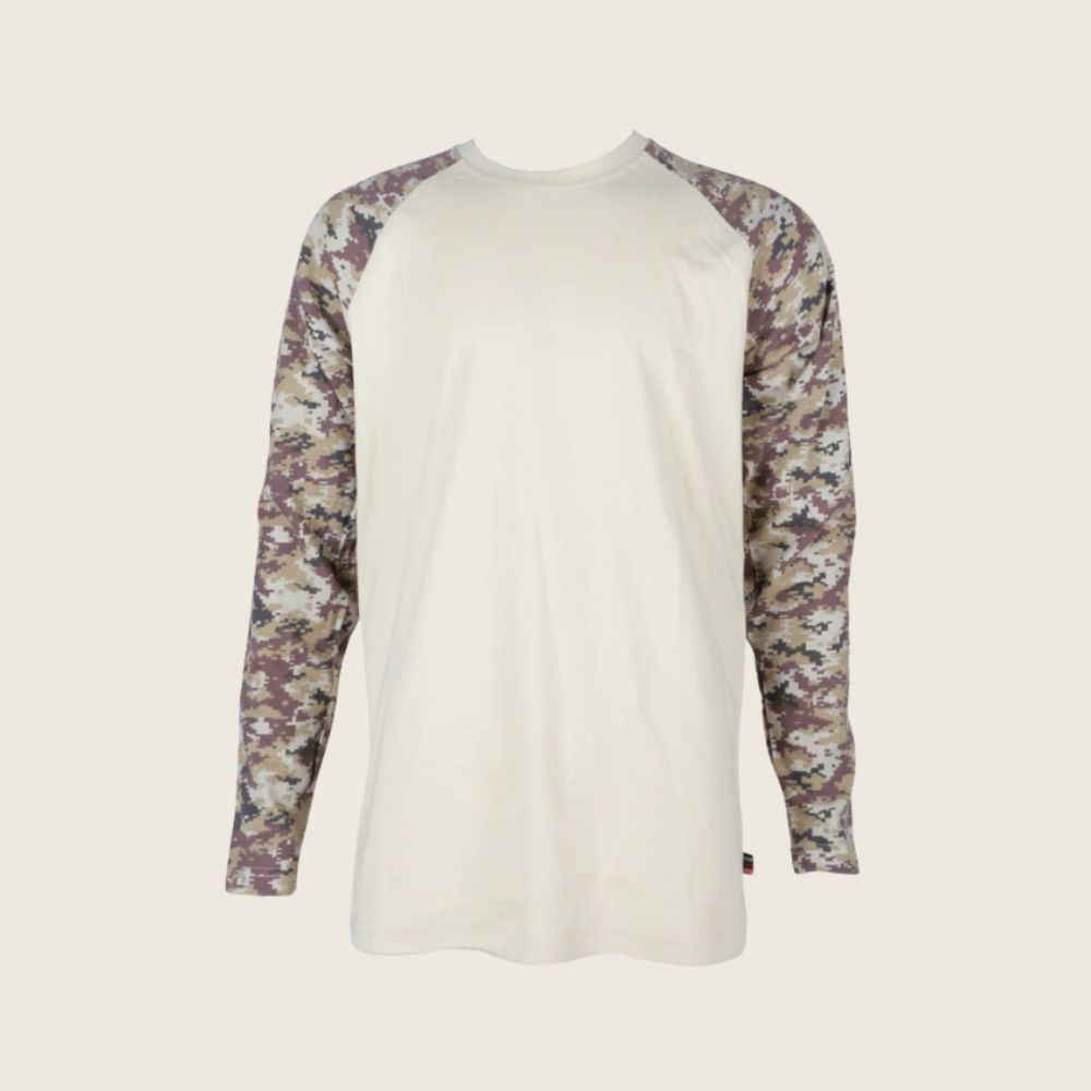 Forge Men's FR Camo Shirt Sand Camo, Color: Sand Camo, Size: S, Style: Crew