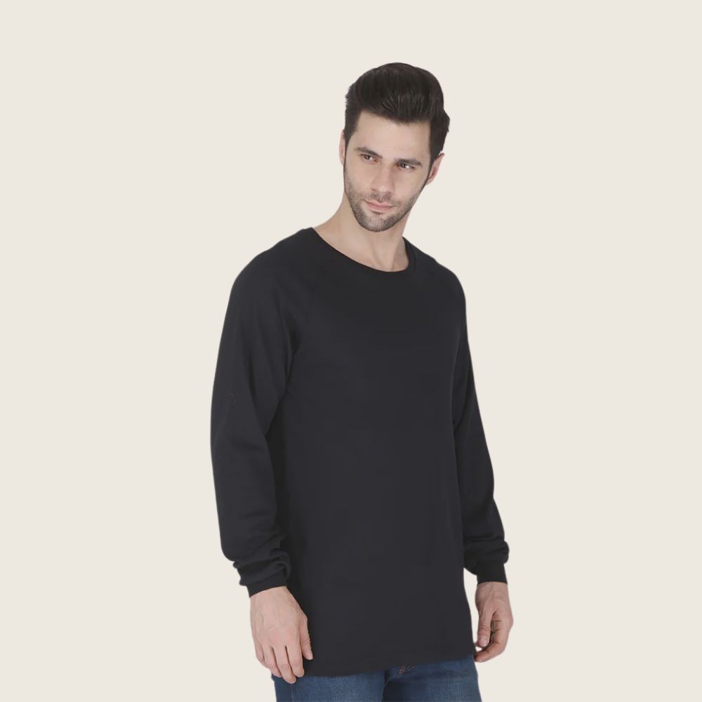 Forge Men's FR Crew Neck Shirt Black, Color: Black, Size: S, Style: Crew