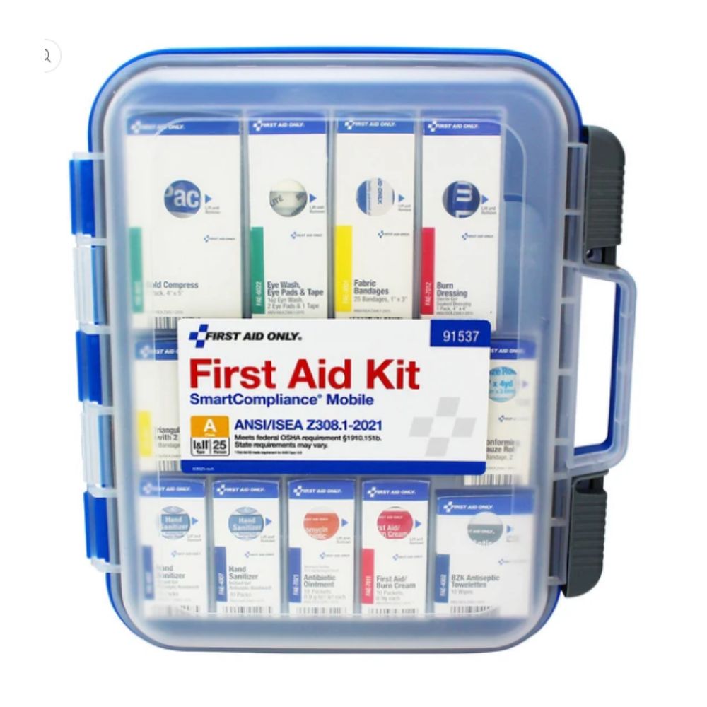First Aid Kit Smart Compliance Mobile Kit, ANSI 2021 Compliant, Size: Mobile Pack